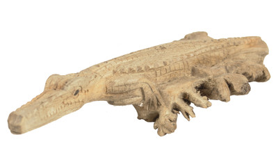 Crocodile carved