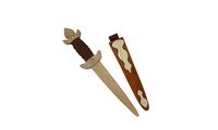 Dagger with dark wooden sheath