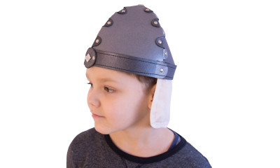 Wikingerhelm Karton silber groß