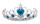 Diadem farbig blau