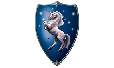 Knight buckler - unicorn