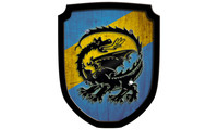Escutcheon dragon blue