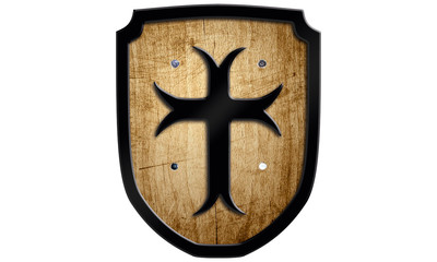 Wappenschild Kreuz natur