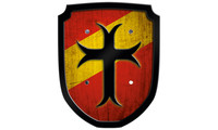 Wappenschild Kreuz rot