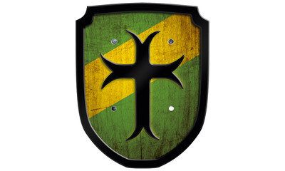 Wappenschild Kreuz grün