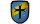 Escutcheon cross blue