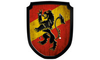 Wappenschild Löwe rot
