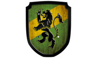 Wappenschild Löwe grün