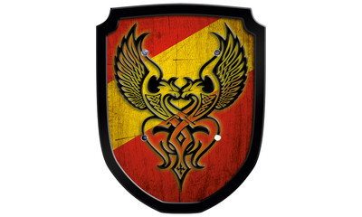 Wappenschild Phönix rot