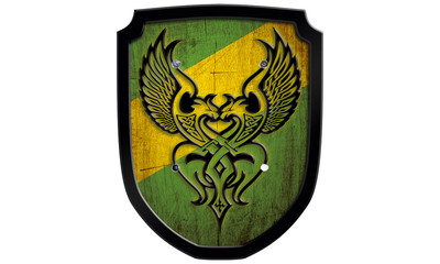 Wappenschild Phönix grün