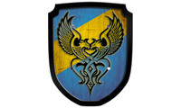 Wappenschild Phönix blau