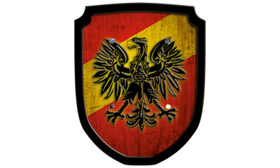 Wappenschild Adler rot