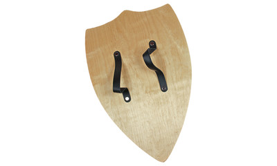 Ritterschild aus Holz mit Ledergriffen 