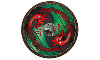 Viking shield dragon green-black