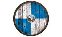 Viking shield warrior blue