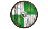 Viking shield warrior green