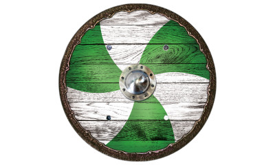 Viking shield sailor green