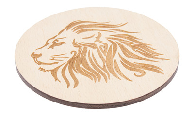 Drink Coaster natural - lion, Set of 4