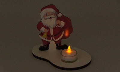 Weihnachtsdeko Nikolaus mit LED