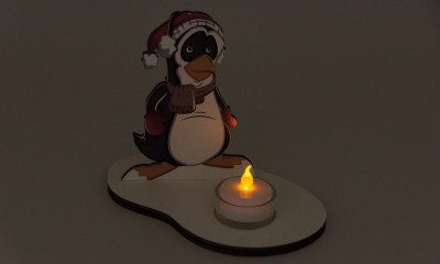 Christmas deco - Penguin with LED