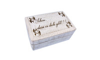 Wooden box white beautiful that you exist engraving big