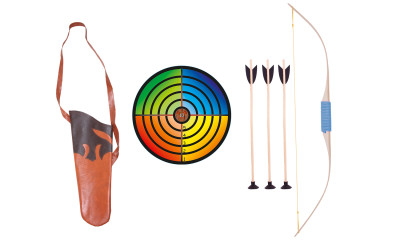 Set - bow with wrapping 70 cm with colorful target