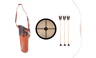 Set - bow 90 cm with round wooden target