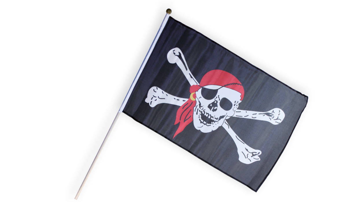 Piratenflagge klein 3-farbig, 3,00 €