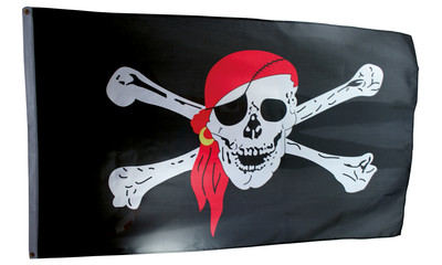Piratenflagge groß 3-farbig
