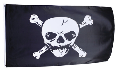 Pirate flag large bicoloured