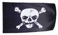 Piratenflagge groß 2-farbig